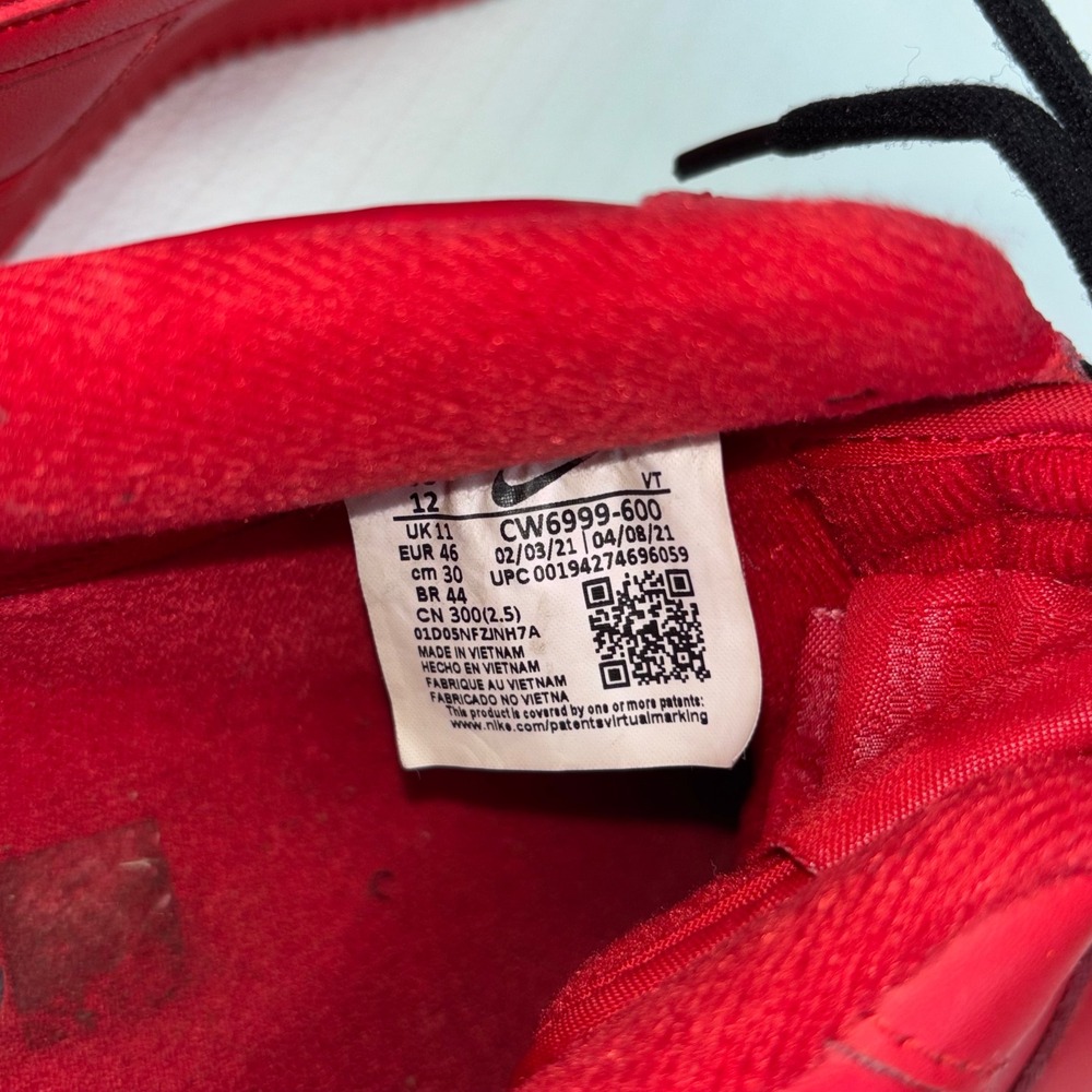 Nike Air Force 1 02/03/21 Red Sneakers Shoes Men's Size 12 CW6999-600 - Picture 2 of 8
